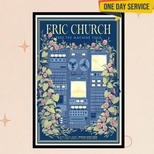Eric Church Detroit Mi 10 02 2025 Event Poster